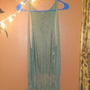 NWT Long sleeveless vest